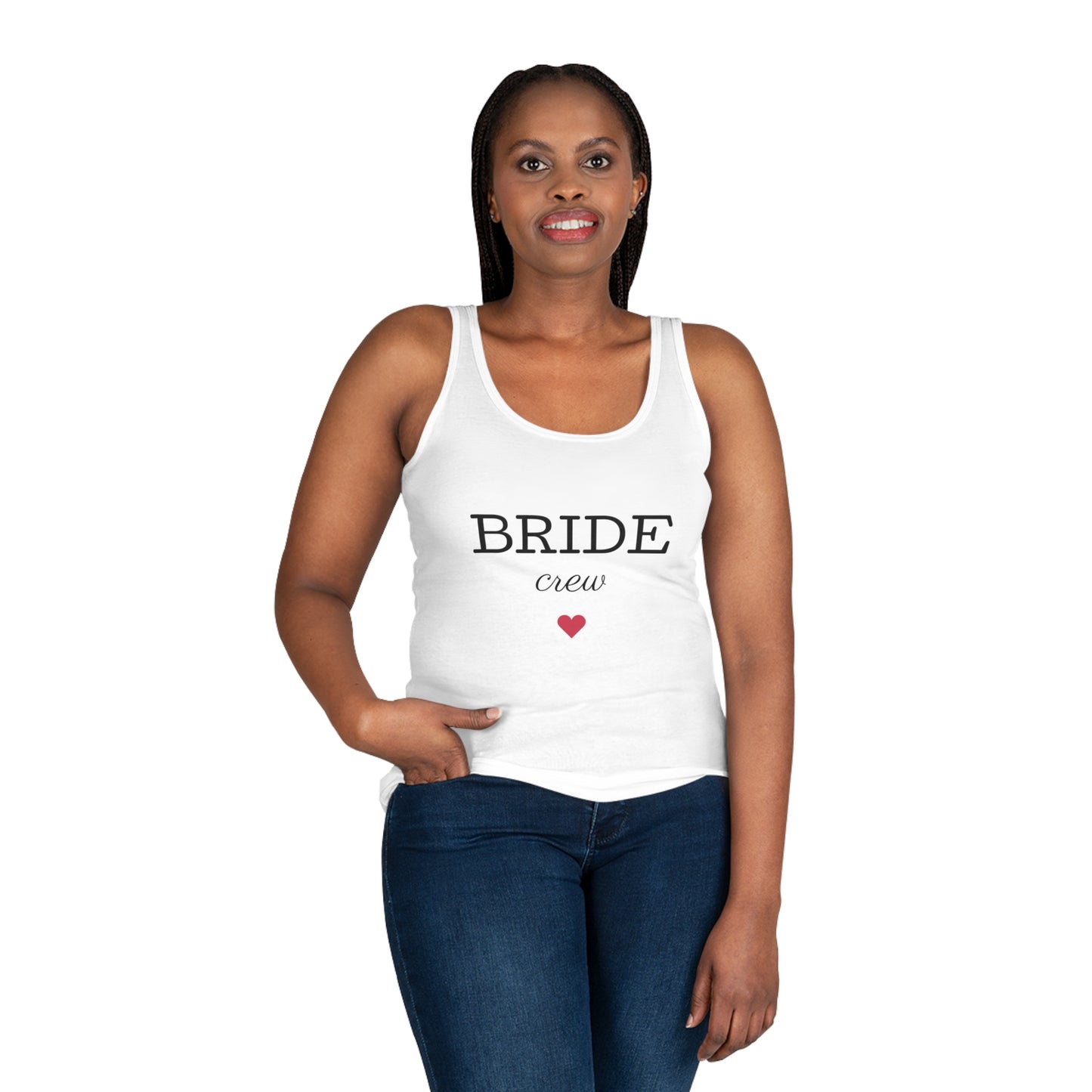 Bride Crew Women's Tank Top, Bridal Party Shirt, Wedding Celebration Outfit, Bachelorette Party Apparel, Customizable Gift
