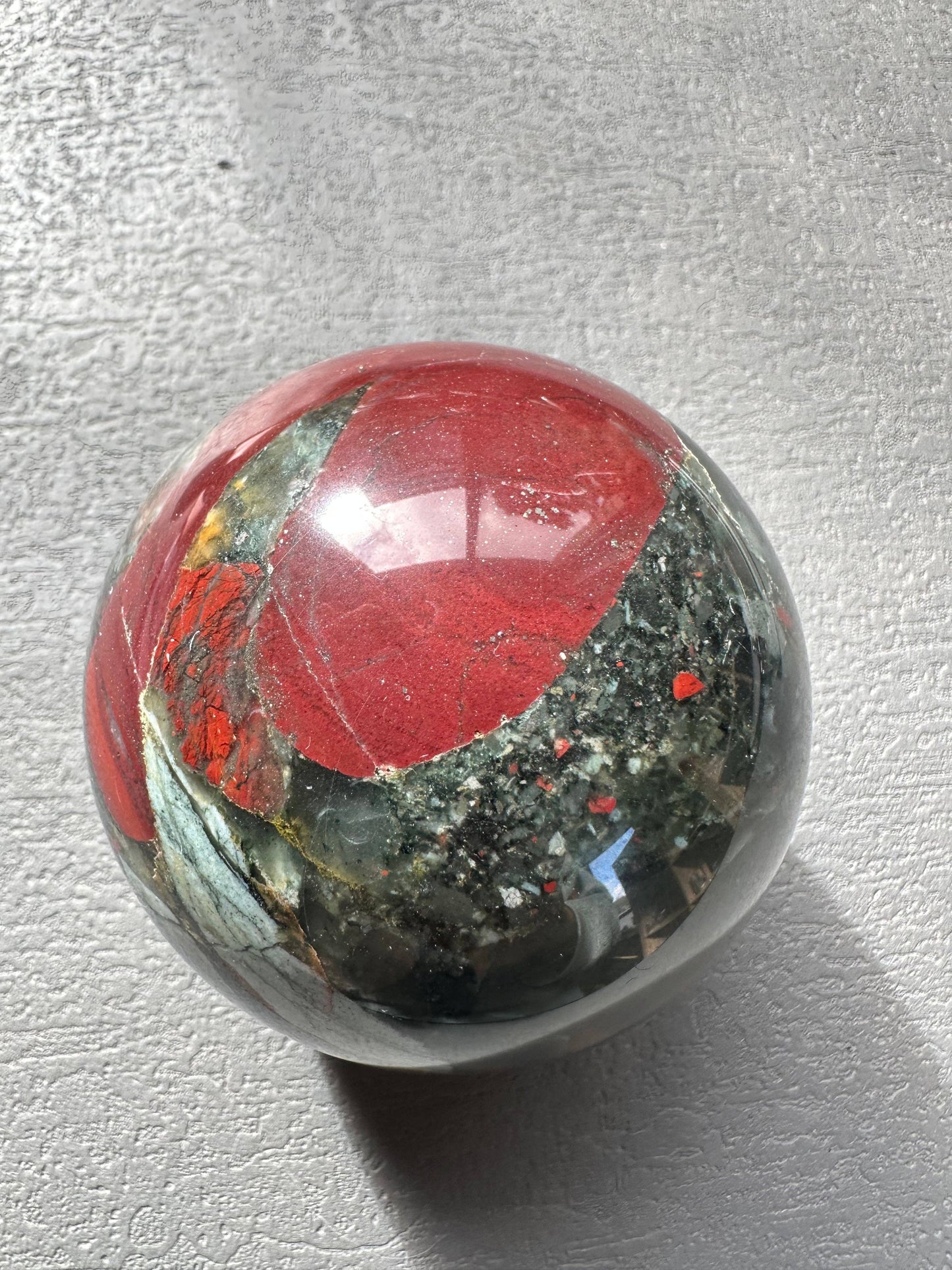 African Bloodstone Sphere – Grounding, Vitality & Protection – Choose Your Size – Natural Healing Crystal, Christmas Crystal Gift: 5-6cm