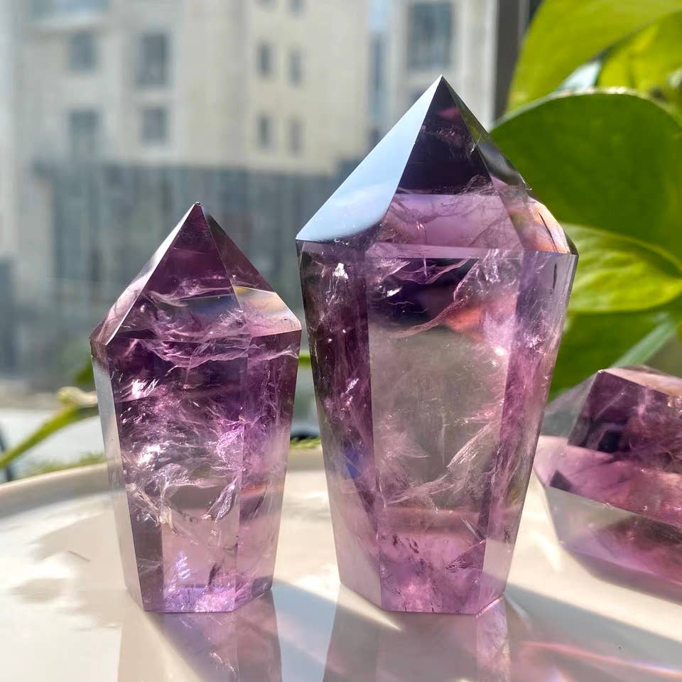 AAAA Grade Uruguay Amethyst Tower | Deep Purple Natural Crystal Generator: 35-50g