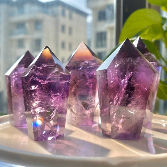 AAAA Grade Uruguay Amethyst Tower | Deep Purple Natural Crystal Generator: 35-50g